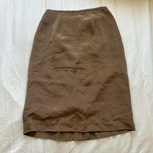 JH Collectibles Tan Skirt 100% Silk Size 4